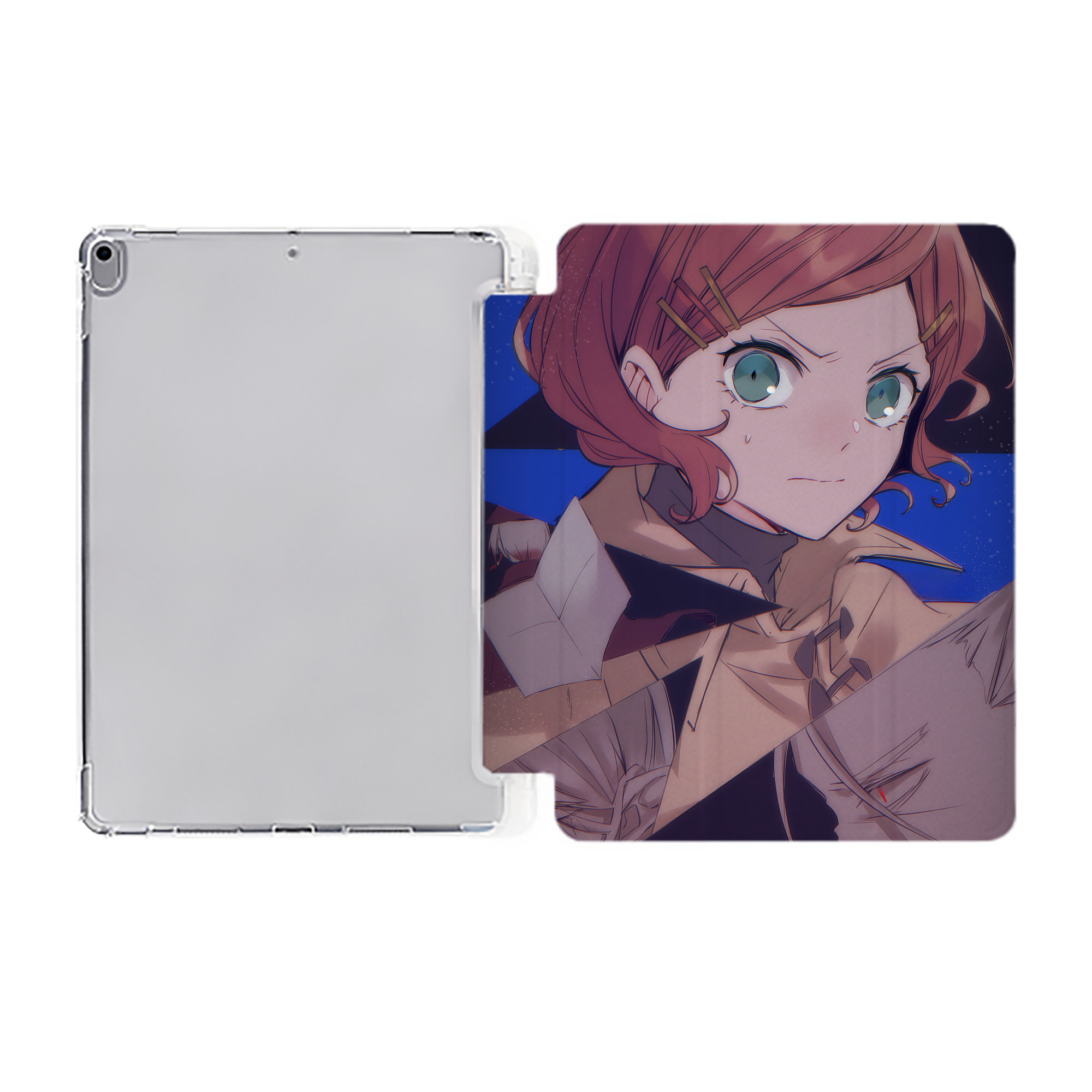 （画像用） 文豪ストレイドッグス Bungo Stray Dogs IPad ケース ペン収納付き 三つ折りスタンド PUレザー×シリコン 対応機種9.5/10.5/10.9インチ